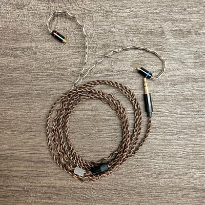 Power Praise CW04｜PCOCC 單結晶無氧銅耳機升級線｜56 芯四股編織 × 咖啡色線身 × 多種耳機端出清特惠1