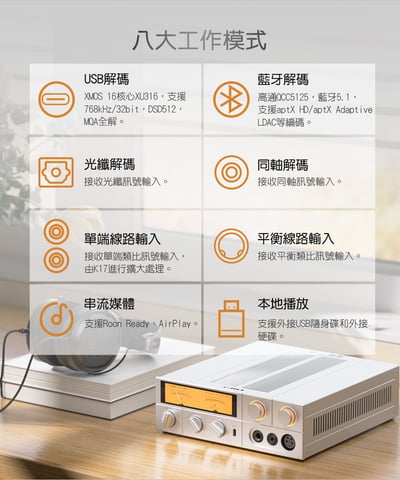 FIIO K17 桌上型解碼耳機功率擴大機｜旗艦級音訊體驗全面升級7