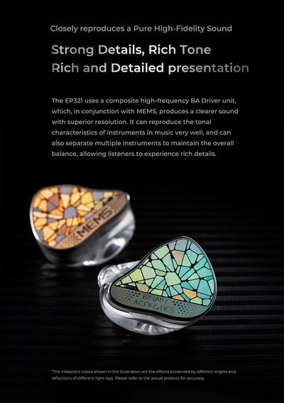 Binary EP321-MEMS 三混合六單元 MEMS 高解析入耳式耳機5