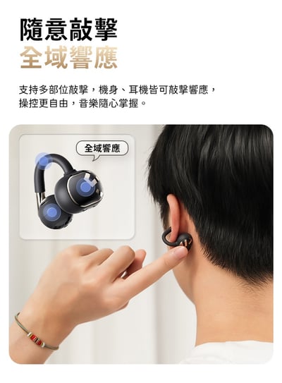 SOUNDPEATS Clip 1 杜比音效開放式耳夾真無線耳機｜輕扣即聽 沉浸隨行10