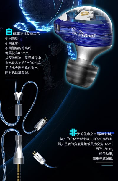 Artpical Blue Planet 藍色星球｜180天調音 × 自然聲韻 × 12mm平板新世代入耳式耳機5