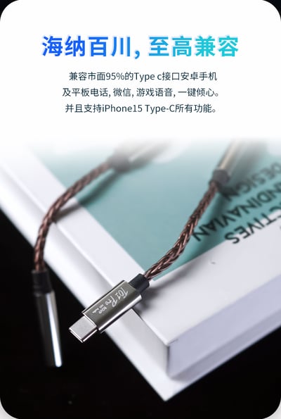 BGVP T01 Pro Type C HiFi 隨身解碼耳擴DAC 小尾巴 支援通話功能耳機 T01PRO7