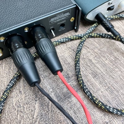 大力揚 Power Praise CAB202 屏蔽磁環 4.4mm to 雙 XLR 3pin 公 訊號升級線 接地5