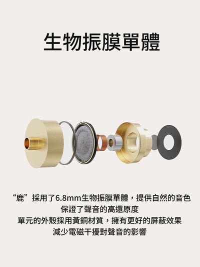 Heartfield 心境 Deer 單動圈 Hi-Fi 監聽 入耳式耳機｜珠寶級工藝純粹動圈之聲3