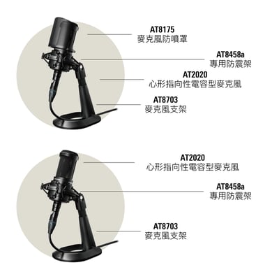 日本鐵三角 Audio-technica AT8703 AT20系列專用麥克風立架3