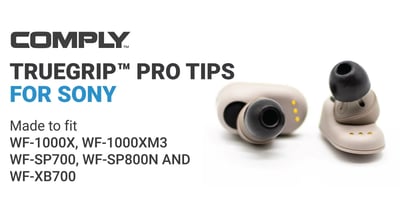 Comply TrueGrip™ TW-200-C 海棉/泡棉耳塞三對入 適用Sony WF-1000XM4 beats fit pro2