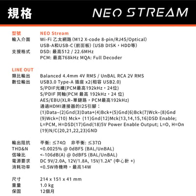 iFi Audio NEO Stream 網路串流DAC 四通道原生解碼架構14