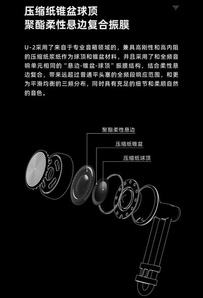 MoonDrop 水月雨 U-2 U2 平頭式耳機 平頭塞3