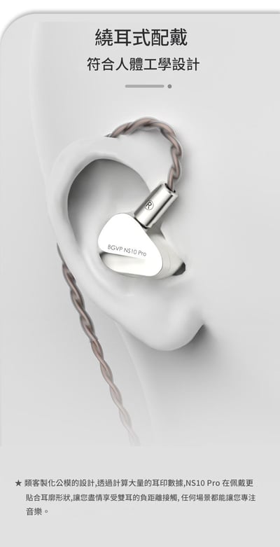 BGVP NS10 Pro 兩圈八鐵圈鐵混合HiFi 入耳式耳機 耳道 MMCX9