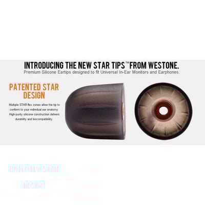 美國 Westone STAR TIPS 星型矽膠 / True-Fit TIPS 泡棉 一對二入 耳塞 Shure 可用2