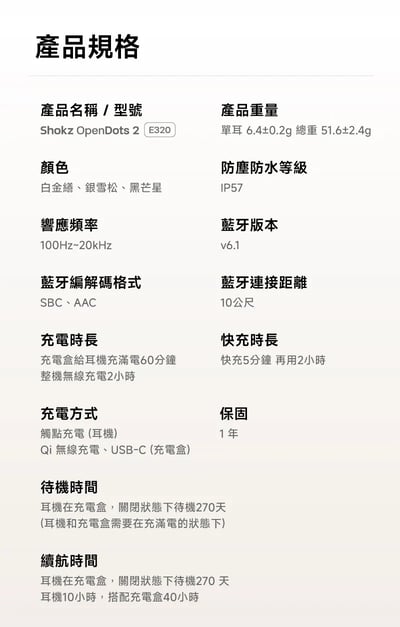 SHOKZ OpenDots 2 E320 開放式耳夾藍牙耳機｜不塞耳，也能聽見更集中有力的低頻13