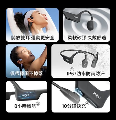 【SHOKZ】OpenRun Air S803 Air 專業運動耳機｜輕盈舒適 強勁續航4
