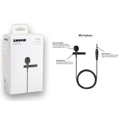 美國 SHURE MVL 全向性電容式領夾錄音麥克風 iOS/ Android 保固一年 3.5MM TRRS接頭4