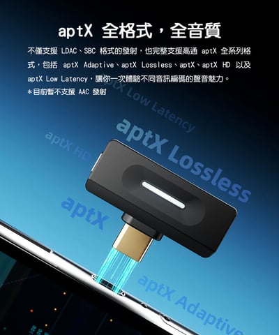 FiiO AIR LINK Hi-Fi 藍牙6.0無損發射器｜QCC5181旗艦晶片 隨插即用6