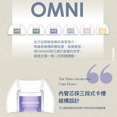SpinFit OMNI 真無線專用矽膠耳塞 一卡一對二入2