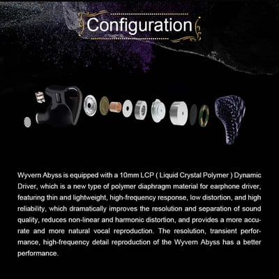 Kinera Celest 鳳鳴天音 Wyvern Black 黑龍 10mm LCP 動圈入耳式耳機 耳道式 CM 0.782