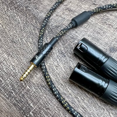 大力揚 Power Praise CAB202 屏蔽磁環 4.4mm to 雙 XLR 3pin 公 訊號升級線 接地4