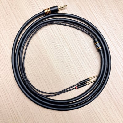 Power Praise 大力揚 × 鐵三角 CAB225 PP-CU4040-GT7D 3.5mm x 2 耳罩式耳機升級線｜四芯無氧銅導體1