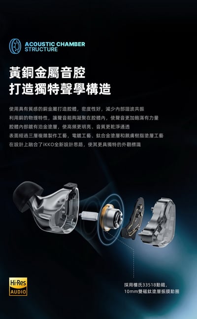 iKKO OH10S 圈鐵雙單元 耳道式耳機 光感變色玻璃飾面6