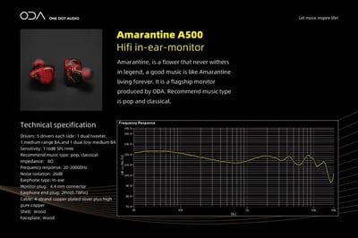 ODA Audio Amarantine A500 Wood Edition 五動鐵入耳式耳機・木紋面板版本6