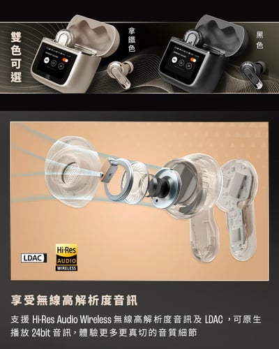 JBL首款圈鐵雙單體【JBL】Tour Pro 3 觸控螢幕真無線降噪藍牙耳機5