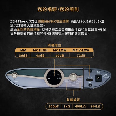 英國 iFi Audio ZEN Phono 3 唱頭放大機｜智慧濾波再進化，讓黑膠重生！5