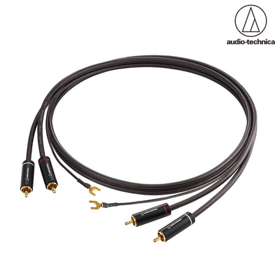 Audio-Technica 鐵三角 AT-TC300/1.2 黑膠唱盤 RCA訊號線 含接地線應用於黑膠與唱頭放大機連接1