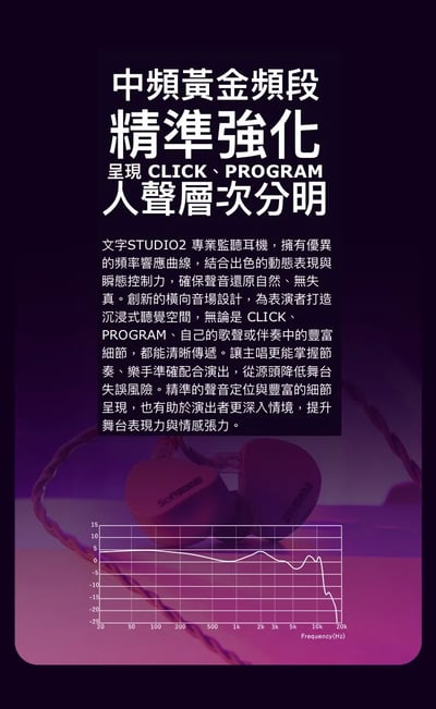 Softears STUDIO2 入耳式耳機 專業舞台監聽耳機・雙動鐵精準聲音控制5