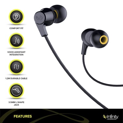 WYND300 INFINITY WYND 300 立體聲耳道式耳機麥克風 智慧型手機 扁平式防打結線設計3