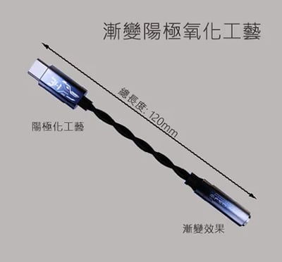 Harmonic Empire 隆中對 LongZhongDui Type-C 轉 3.5mm 解碼耳擴線 小尾巴 便攜高解析音質升級5