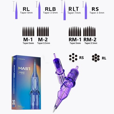 【台灣秒出貨】Mast Pro紫針 正版一體針20入 紋身刺青一體針 紋綉機器通用針 紋眉霧眉 雜客入墨4