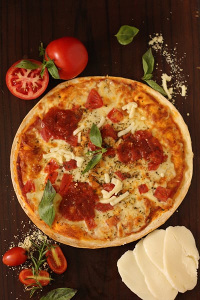 豪華瑪格麗特 (奶素)(11吋) Premium Margherita Pizza1