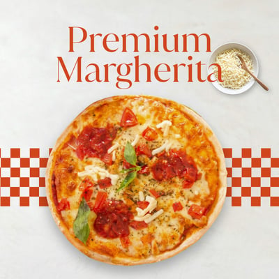 豪華瑪格麗特 (奶素) (8吋) Premium Margherita Pizza1