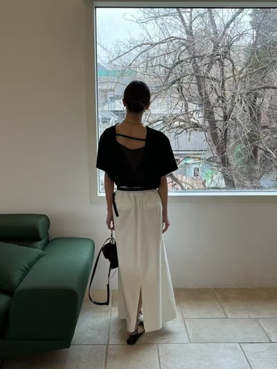 拼接透膚超柔棉短袖上衣10