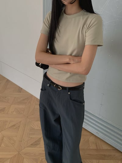經典LOGO柔棉素色短袖T10