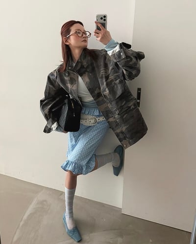 街頭迷彩落肩寬版外套10