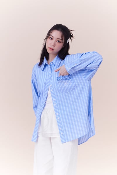 法式浪漫微甜條紋襯衫5