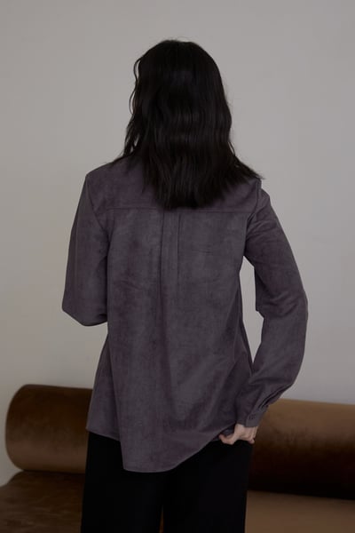 兩件式麂皮質感設計襯衫6