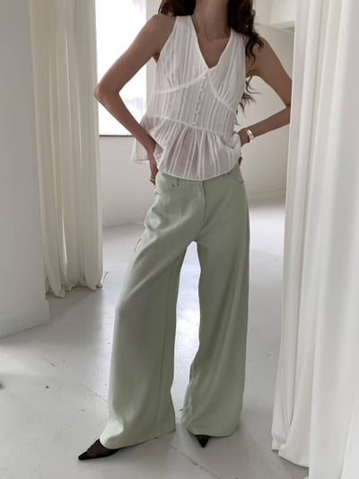 細緻觸感夏日棉麻長褲5