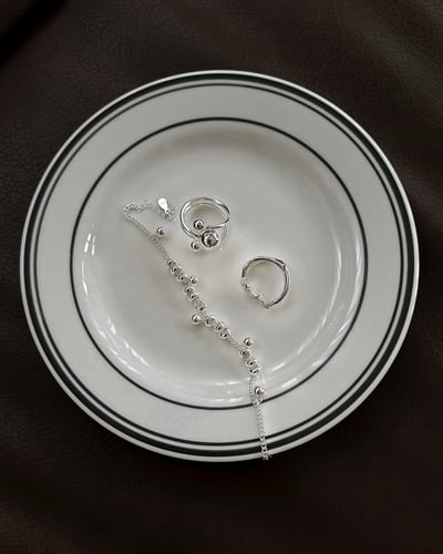 銀珠墜飾顯白純銀手鍊4