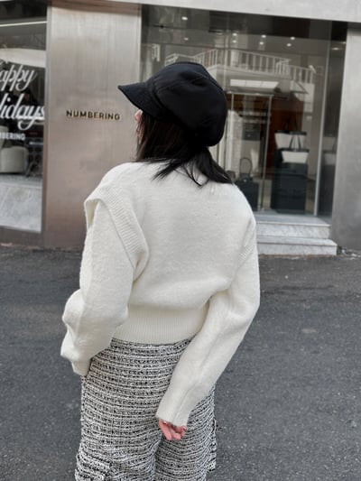 小金釦針織2way可拆式背心上衣4