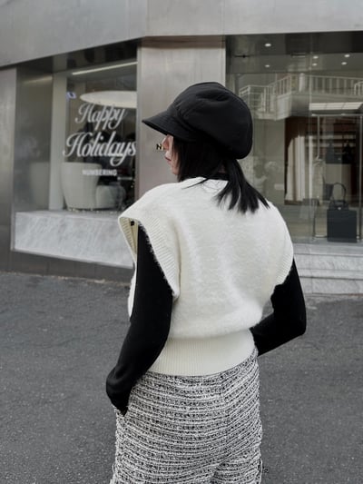 小金釦針織2way可拆式背心上衣5