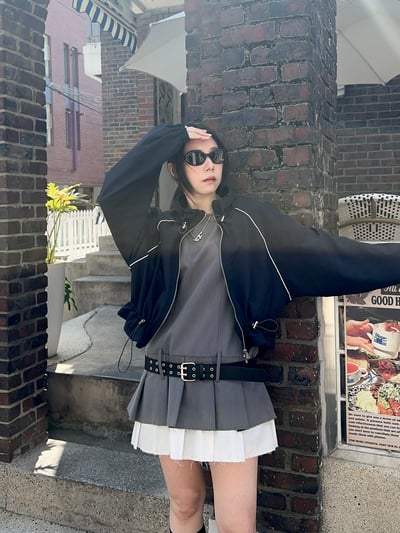 最常穿抽繩風衣外套1