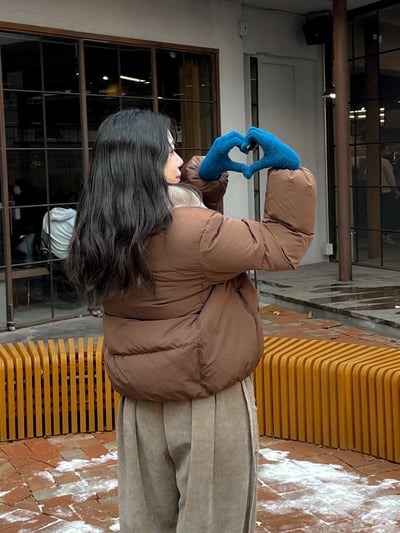 含羊毛針織手套（可露指）2