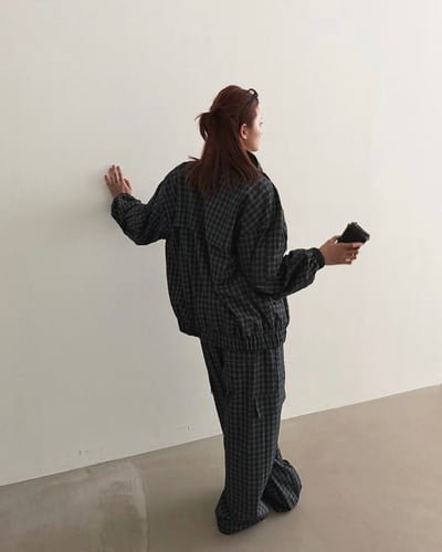 隨性韓風格紋長褲6