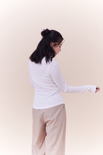 超舒服柔棉開衩角角上衣2