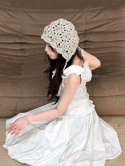 夏日雜誌編織綁帶軟帽2