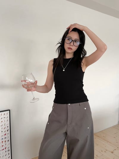 後背小挖空彈力棉Bra背心2