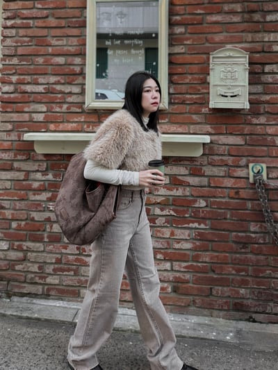 時髦抽鬚口袋渲染牛仔長褲5