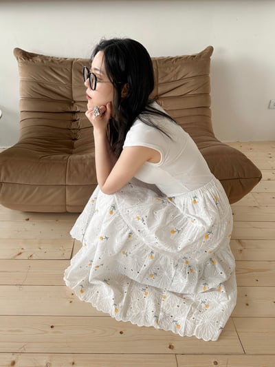 小可愛蕾絲刺繡長裙2